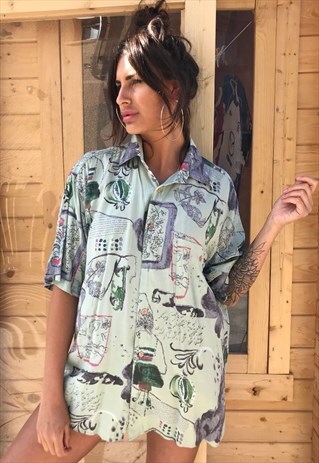 OVERSIZED RETRO 90S 80S VINTAGE UNISEX FESTIVAL SHIRT