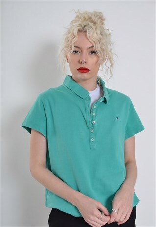 VINTAGE TOMMY HILFIGER POLO SHIRT GREEN