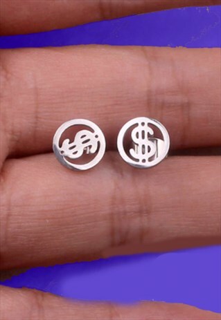 DOLLAR STUD EARRINGS