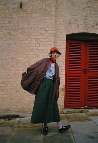 OLIVE GREEN - QUILTED - COUSIN BEN SKIRT