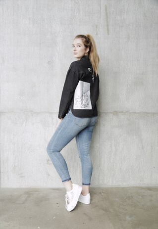 HAND PAINTED EAST LONDON N1 DENIM JACKET