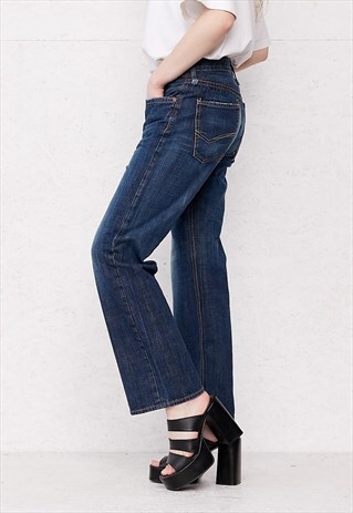 VINTAGE DARK BLUE TOMMY HILFIGER STRAIGHT FIT DENIM JEANS