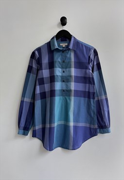 Burberry Blue Check Blouses Longsleeve Shirt