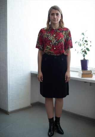 VINTAGE 90'S BLACK CORDUROY SKIRT