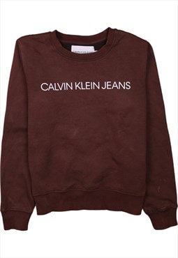 Vintage 90's Calvin Klein Sweatshirt Spellout Crew Neck