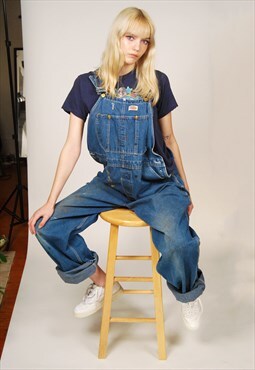 Y2K Dickies Overalls (XL) vintage blue jean dungarees denim