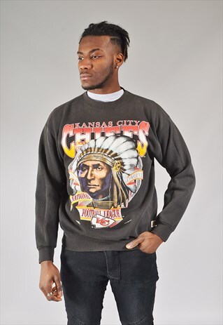 VINTAGE KANSAS CITY CHIEFS SWEATSHIRT BLACK