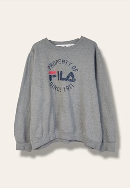 Vintage Fila Sweatshirt 1911 in Grey XXL