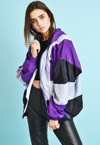VINTAGE 90'S RETRO OVERSIZED ATHLEISURE BOMBER JACKET