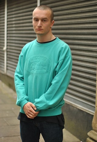VINTAGE CHEMISE LACOSTE BIG LOGO SWEATER SUPREME