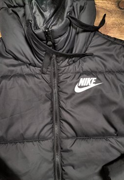 Nike Reversible Hooded Puffer Jacket Black with Tick