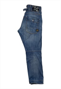 G-Star Vintage Men's Stonewash Denim Jeans With Button Fly
