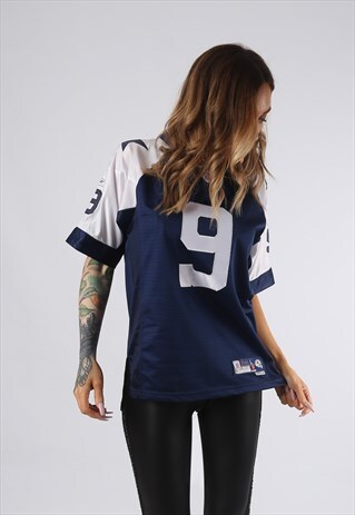 VINTAGE NFL T-SHIRT FOOTBALL JERSEY TOP FITTED 12 - 14 (JEDE