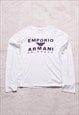 Emporio Armani White Embroidered Long Sleeve Top