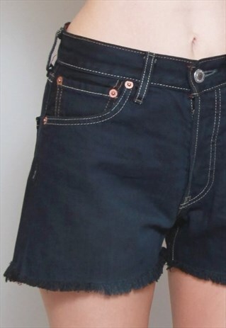 VINTAGE LEVI'S 1980'S DENIM OVER DYED BLACK LEVIS SHORTS