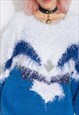 VINTAGE KNIT JUMPER 80S FLUFFY WEIRD UGLY XMAS SWEATER