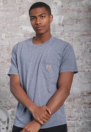 VINTAGE CARHARTT POCKET LOGO T-SHIRT BLUE