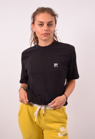 VINTAGE FILA T-SHIRT TOP BLACK
