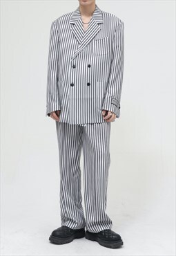 Men's striped double-breasted blazer set SS2022 VOL.1