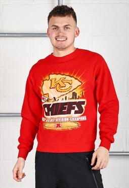 Vintage Lee x Chiefs Sweatshirt in Red Pullover Jumper Small