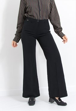 Vintage flared pants in black trousers bell shaped leg