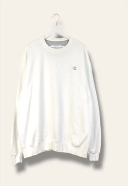Vintage Champion Sweatshirt Oversize classic in White XL