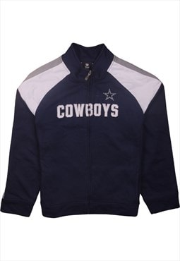 Vintage 90's NFL Sweatshirt Cowboys Full Zip Up Navy Blue