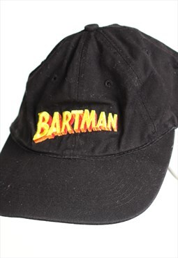 Vintage The Simpsons Bartman Baseball Strapback Cap Black