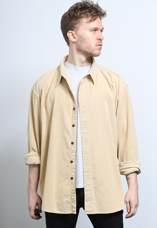 VINTAGE CORDUROY CORD SHIRT BEIGE