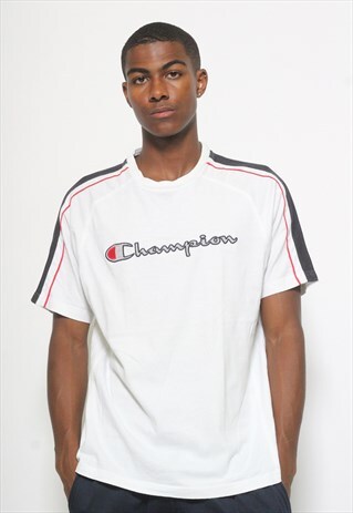 VINTAGE CHAMPION SPELL OUT T-SHIRT