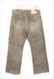 Vintage Abercrombie Cord Trousers Khaki Straight Fit 90s
