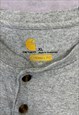 CARHARTT TEE 1/4 BUTTON EMBROIDERED LOGO T-SHIRT