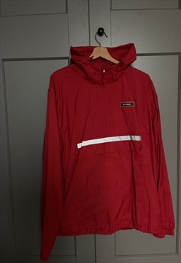 Red Oversized Rainproof Hoodie