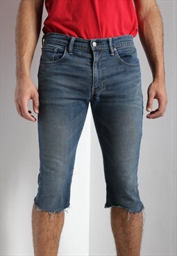 Vintage Levis Denim Cut Off Shorts Blue W34