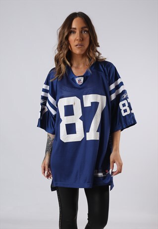 VINTAGE NFL OVERSIZED T-SHIRT FOOTBALL JERSEY TOP XL (FA5L)