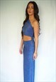 MIDNIGHT BLUE SPARKLE ONE SHOULDER TOP