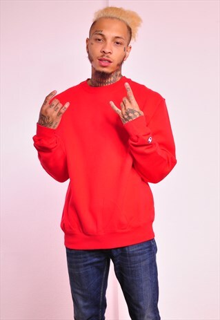VINTAGE CHAMPION 90S RETRO RED SWEATER