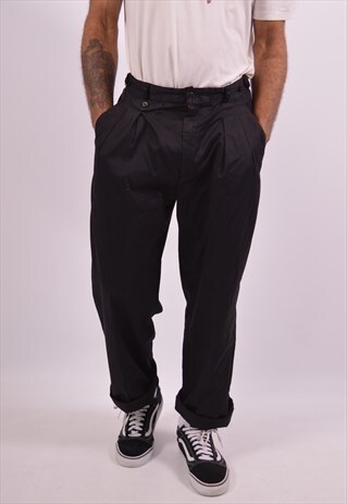 VALENTINO MENS VINTAGE TROUSERS W32 L28 BLACK 90S