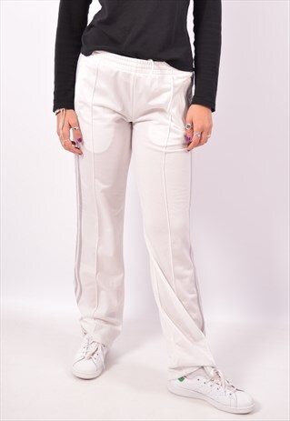 VINTAGE ADIDAS TRACKSUIT TROUSERS WHITE