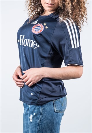 ADIDAS VINTAGE 1990S BLUE BAYERN MUNCHERN FOOTBALL SHIRT
