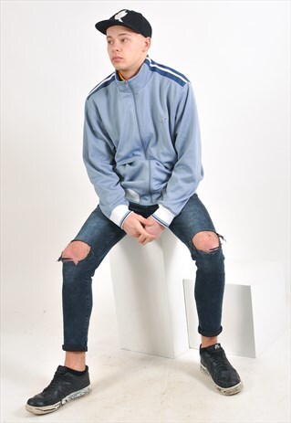 VINTAGE TRACK JACKET IN GREY
