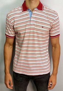 Vintage Tommy Hilfiger Striped Polo Shirt (S)