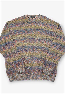 Vintage Rainbow Speckled Knit Jumper Multicolour 3XL BV15535