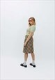 VINTAGE 90S CHECKERED OFFICE CORE MDI SKIRT 