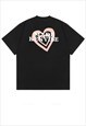 KEN SLOGAN T-SHIRT BARBIE TEE GRUNGE RAVER TOP IN BLACK