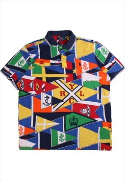 Vintage 90's Polo Ralph Lauren Polo Shirt Flag Short Sleeve