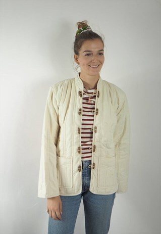 VINTAGE NATURAL PADDED INDIAN JACKET