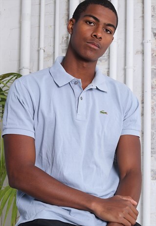 VINTAGE LACOSTE LOGO POLO SHIRT BLUE