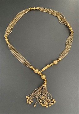 Vintage Stella And Em Gold Chunky Rope Style Necklace