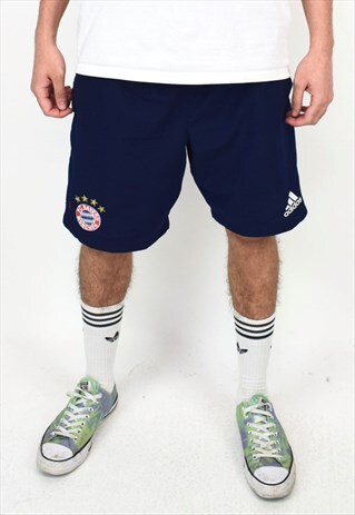 MEN'S VINTAGE 90'S ADIDAS NAVY, WHITE & RED SHORTS